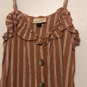 Tank with ruffle detail